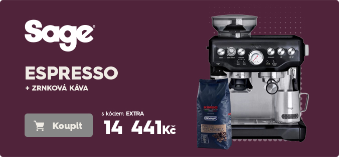 Espresso SAGE BES875BKS + ZRNKOVÁ KÁVA