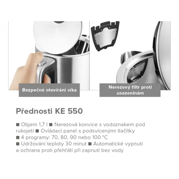 Konvice s regulací teploty Catler KE 550