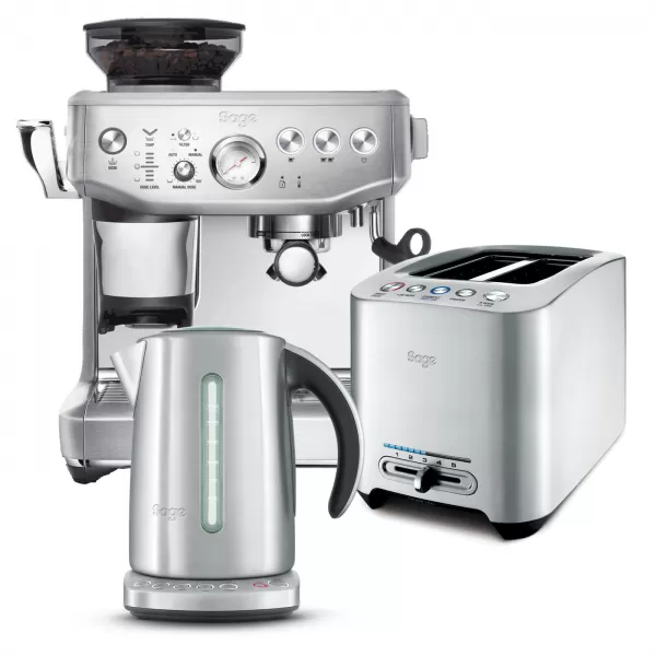 Espresso SAGE SES876BSS + Topinkovač SAGE BTA825BSS + Konvice SAGE SKE825BSS